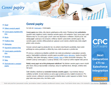 Tablet Screenshot of cennypapir.cz